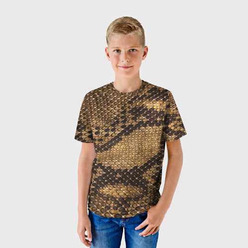 Детская футболка 3D Змеиная кожа, цвет 3D печать - фото 3