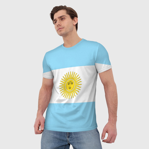 Мужская футболка 3D Аргентина, цвет 3D печать - фото 3