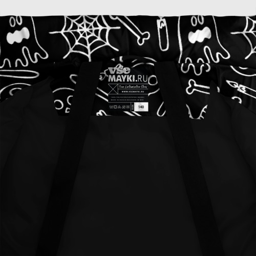 Зимняя куртка для мальчиков 3D Призрачный арт, цвет черный - фото 7