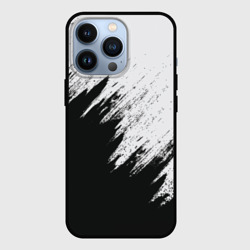 Чехол для iPhone 13 Pro Краска бело-черное по диагонали