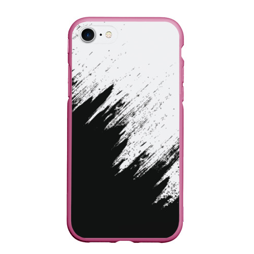 Чехол для iPhone 7/8 матовый Краска и ничего лишнего, цвет малиновый