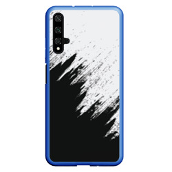 Чехол для Honor 20 Краска бело-черное по диагонали