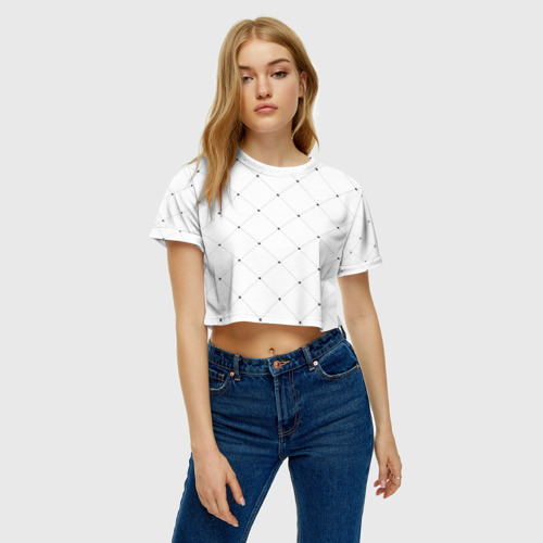 Женская футболка Crop-top 3D Точечный узор!, цвет 3D печать - фото 4