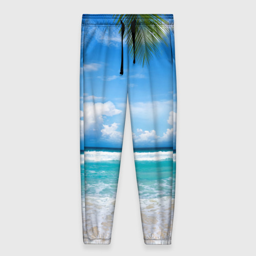 Женские брюки 3D Карибский пляж, цвет 3D печать