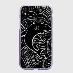Чехол для iPhone XS Max матовый Акула в морской пучине