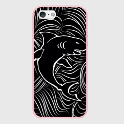 Чехол для iPhone 5/5S матовый Акула в морской пучине