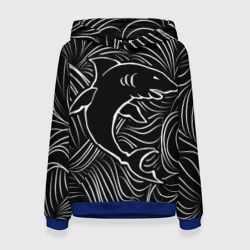 Женская толстовка 3D Акула в морской пучине