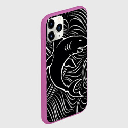 Чехол для iPhone 11 Pro матовый Акула в морской пучине - фото 2