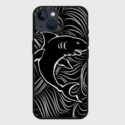 Чехол для iPhone 14 Акула в морской пучине