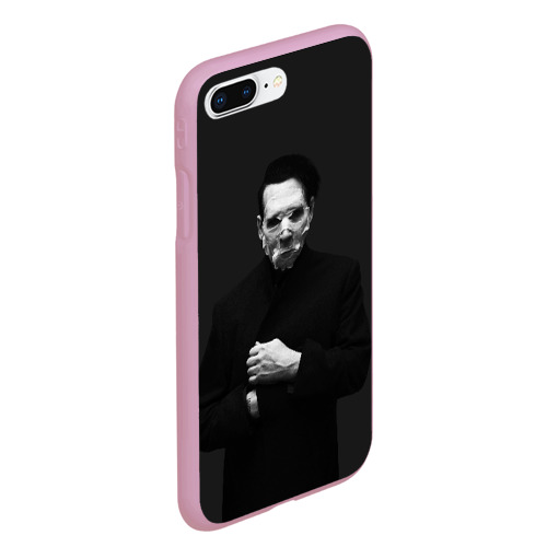 Чехол для iPhone 7Plus/8 Plus матовый Marilyn Manson, цвет розовый - фото 3