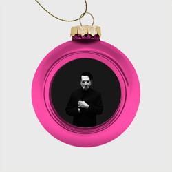 Marilyn Manson – Стеклянный ёлочный шар с принтом купить