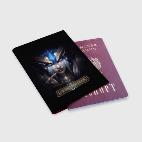 Обложка для паспорта матовая кожа League of Legends, цвет красный - фото 3