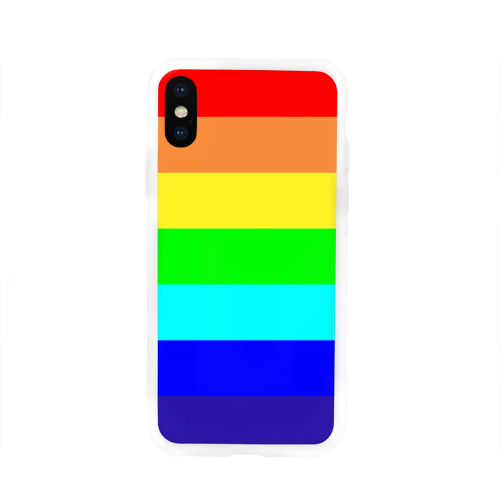 Чехол для Apple iPhone X силиконовый глянцевый Радуга Фото 01 Чехол для Apple iPhone X силиконовый глянцевый Радуга Фото 01