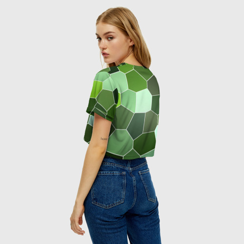 Женская футболка Crop-top 3D Мозаика, цвет 3D печать - фото 5