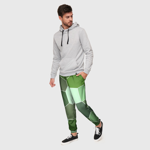 Мужские брюки 3D Мозаика, цвет 3D печать - фото 3