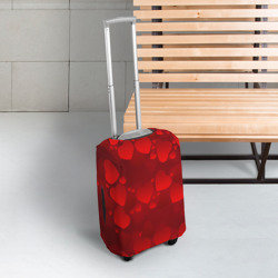 Чехол для чемодана 3D Красные сердца - фото 2