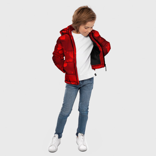 Зимняя куртка для мальчиков 3D Красные сердца - фото 5