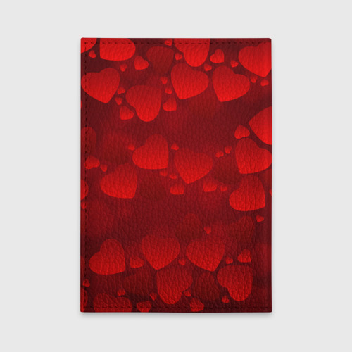 Обложка для автодокументов Красные сердца, цвет черный - фото 2