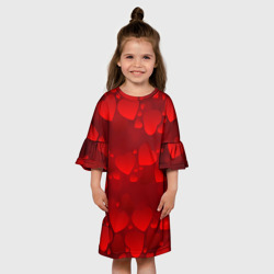 Детское платье 3D Красные сердца - фото 2