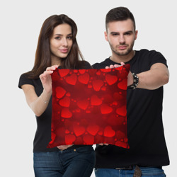 Подушка 3D Красные сердца - фото 2