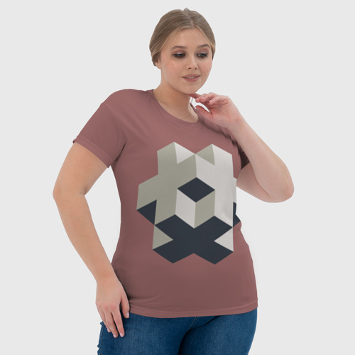 Женская футболка 3D Великая иллюзия, цвет 3D печать - фото 6