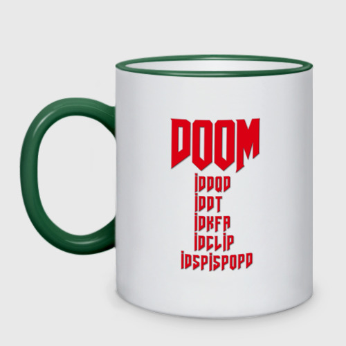 Кружка двухцветная DOOM, цвет Кант зеленый