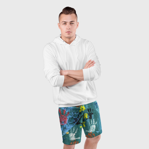 Мужские шорты спортивные Art, цвет 3D печать - фото 5