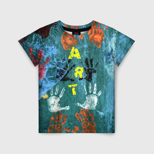 Детская футболка 3D с принтом Art, вид спереди #2