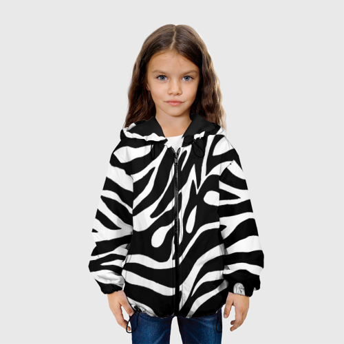 Детская куртка 3D Зебра, цвет черный - фото 4