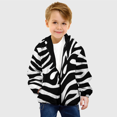 Детская куртка 3D Зебра, цвет черный - фото 3
