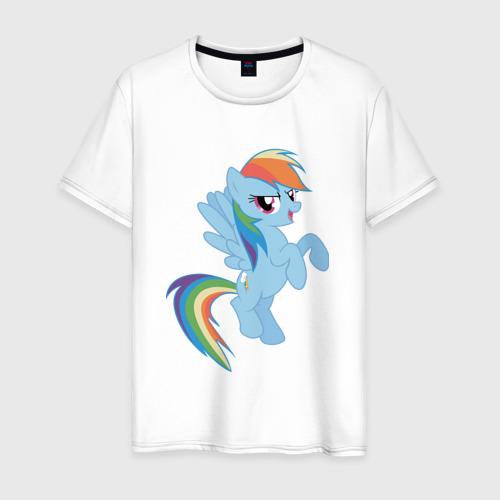 Мужская Футболка rainbow dash (хлопок)