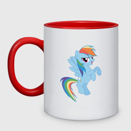 Кружка двухцветная rainbow dash