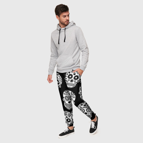 Мужские брюки 3D Черепа, цвет 3D печать - фото 3