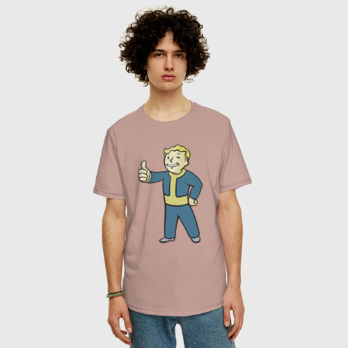 Мужская футболка хлопок Oversize с принтом Волт бой, фото на моделе #1