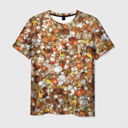 Мужская футболка 3D Грибы. Много грибов