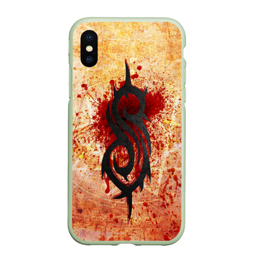 Чехол для iPhone XS Max матовый Slipknot, цвет салатовый