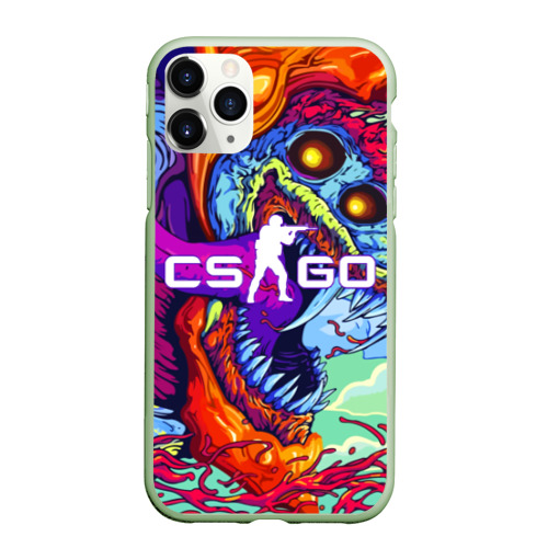 Чехол для iPhone 11 Pro матовый Counter-Strike Global Offensive monsters, цвет салатовый