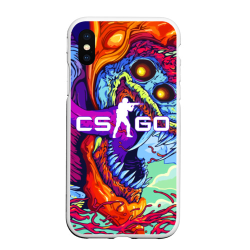 Чехол для iPhone XS Max матовый Counter-Strike Global Offensive monsters, цвет белый