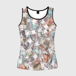 Женская майка 3D Куча денег