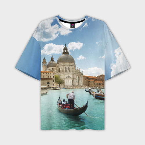 Мужская футболка oversize 3D Венеция, цвет 3D печать