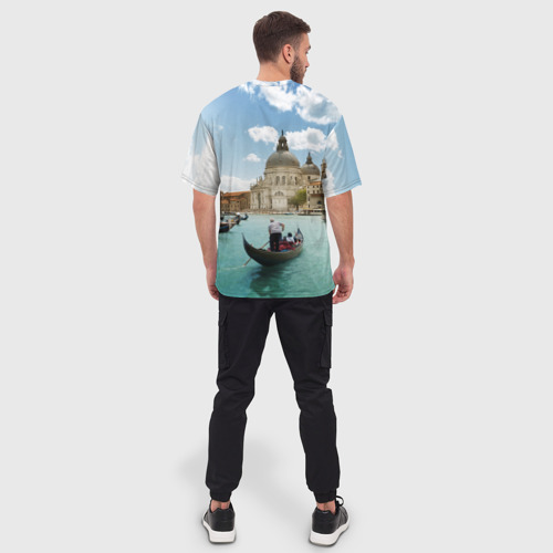 Мужская футболка oversize 3D Венеция, цвет 3D печать - фото 4