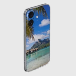 Чехол для iPhone 16 силиконовый с защитой камеры Бора-Бора - фото 2