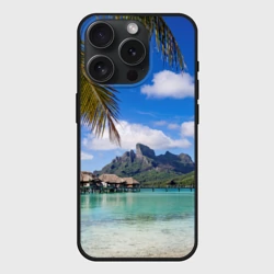 Чехол силиконовый для Apple iPhone 15 Pro матовый Бора-Бора