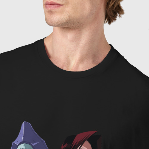 Мужская футболка хлопок Shaman King, цвет черный - фото 6