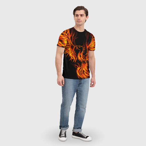 Мужская футболка 3D Феникс, цвет 3D печать - фото 5