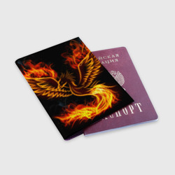 Обложка для паспорта матовая кожа Феникс раскинул крылья - фото 2