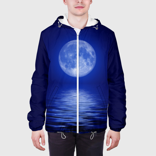 Мужская куртка 3D Ночная луна, цвет 3D печать - фото 4
