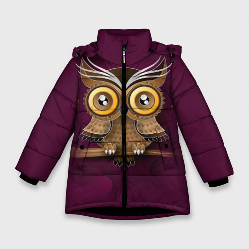 Зимняя куртка для девочек 3D Сова