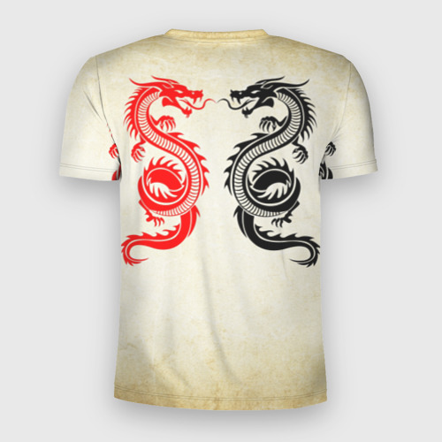 Мужская футболка 3D Slim Драконы на лопатках, цвет 3D печать - фото 2