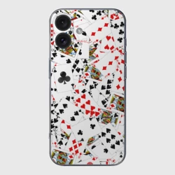 Чехол для iPhone 16 силиконовый с защитой камеры Игральные карты